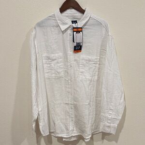 GAP Women's White Button Down Shirt